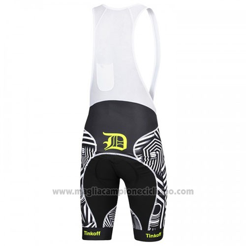2016 Abbigliamento Ciclismo Tinkoff Grigio Manica Corta e Salopette